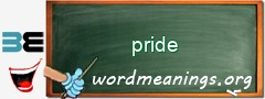 WordMeaning blackboard for pride